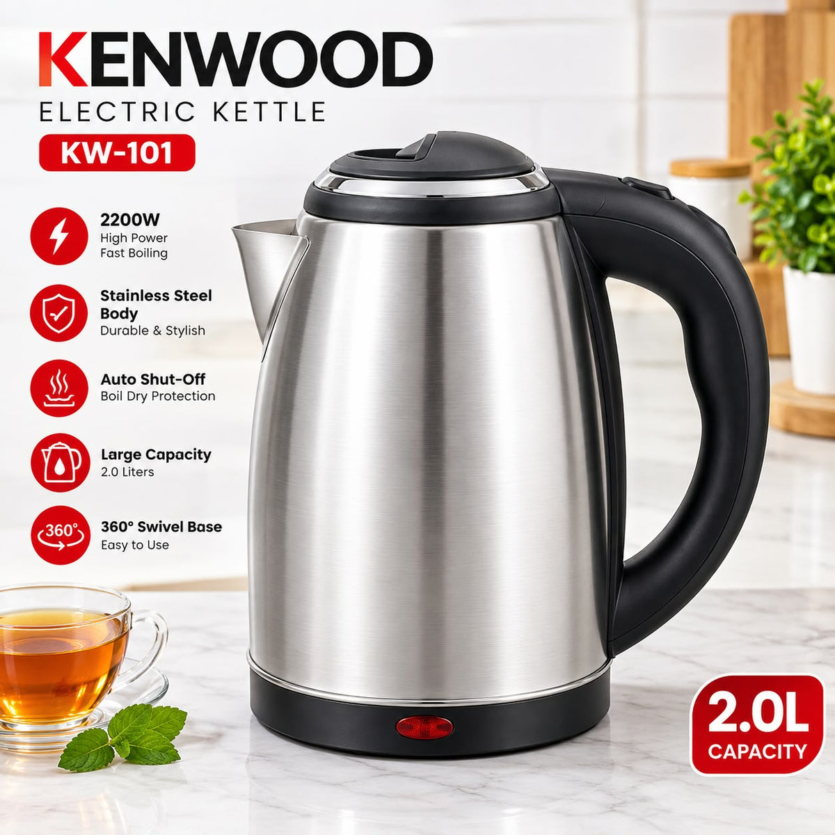 Kenwood electric kettle KW-101-2.0L
