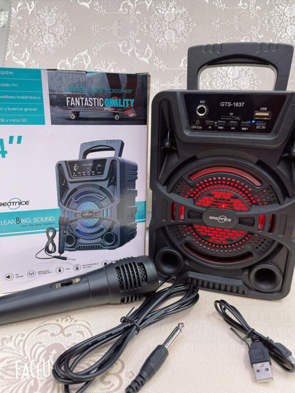 Portable Bluetooth Speaker With Mic